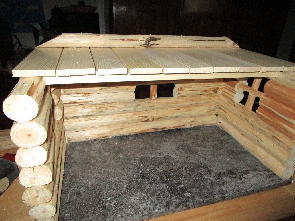 Articoli in legno: Krippe im Blockhausstil – Nuovo (secondo la descrizione) da Erlinsbach venduto da Bgig 2