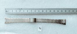 Uhrenarmband Stainless Steel 15.7 mm Anstoss, Silber Farbe