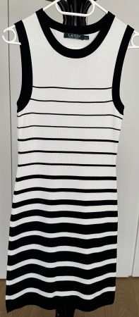 Ralph Lauren Kleid Strickkleid NEU Gr.S Damen Schwarz/Weiss