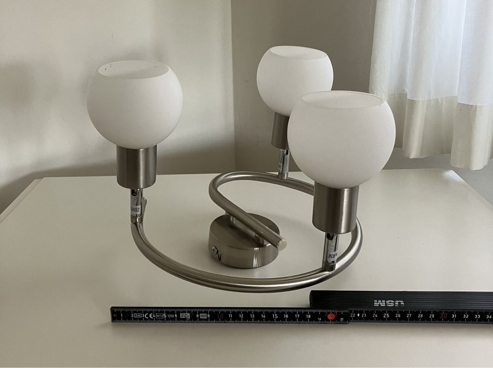 Lustres & lampes de plafonds: 3er Deckenlampe Chrom Edelstahl Glas Moderne Optik Dekorativ – D'occasion à Neschwil par Luna19610