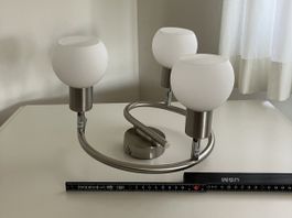 3er Deckenlampe Chrom Edelstahl Glas Moderne Optik Dekorativ
