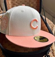 New Era Chicago Cubs Fitted 59fifthy Cap 7 3/8 Beige/Rose