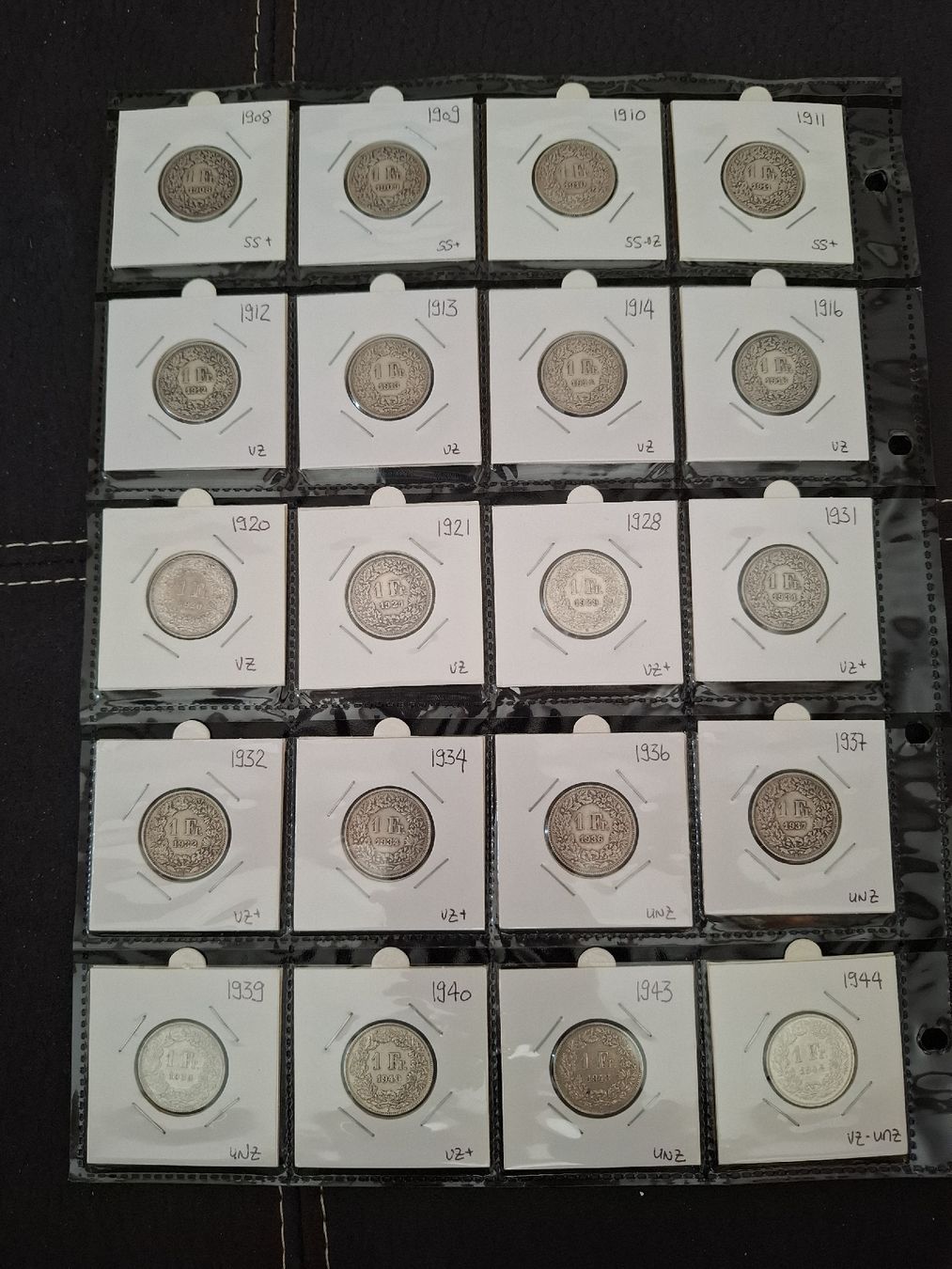 Tutti le monete: Schöne 1 Fr. Sammlung ab 1850 – Usato da Hunzenschwil venduto da Hardrock6 1