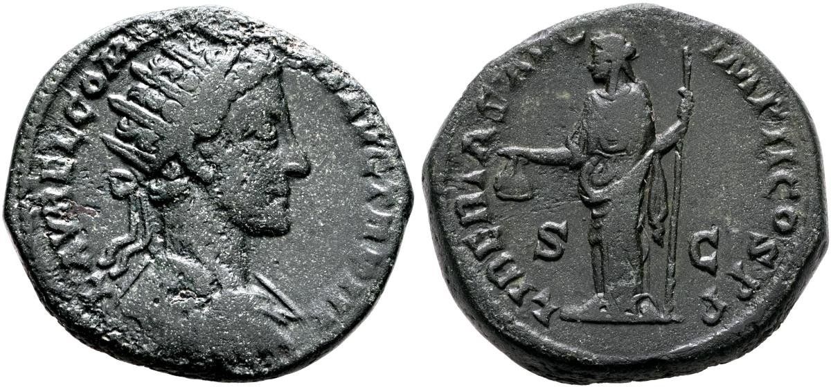 Tutti le monete: COMMODUS bronze Dupondius (178 AD) – Usato da La Sarraz venduto da classicworldcoins