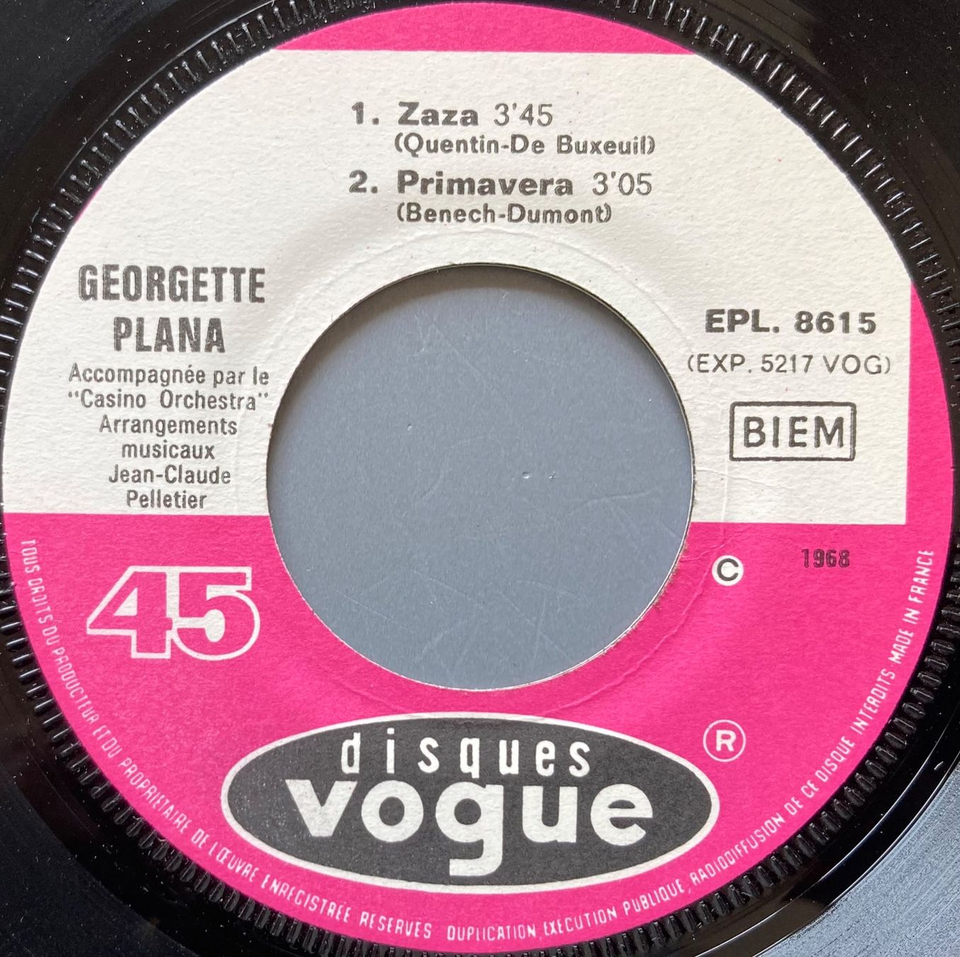 Schallplatten: GEORGETTE PLANA - ZAZA – Gebraucht aus Poliez-Pittet von Newtown-Records 2