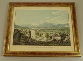 THUN, ALTKOLORIERTE AQUATINTA UM 1830
