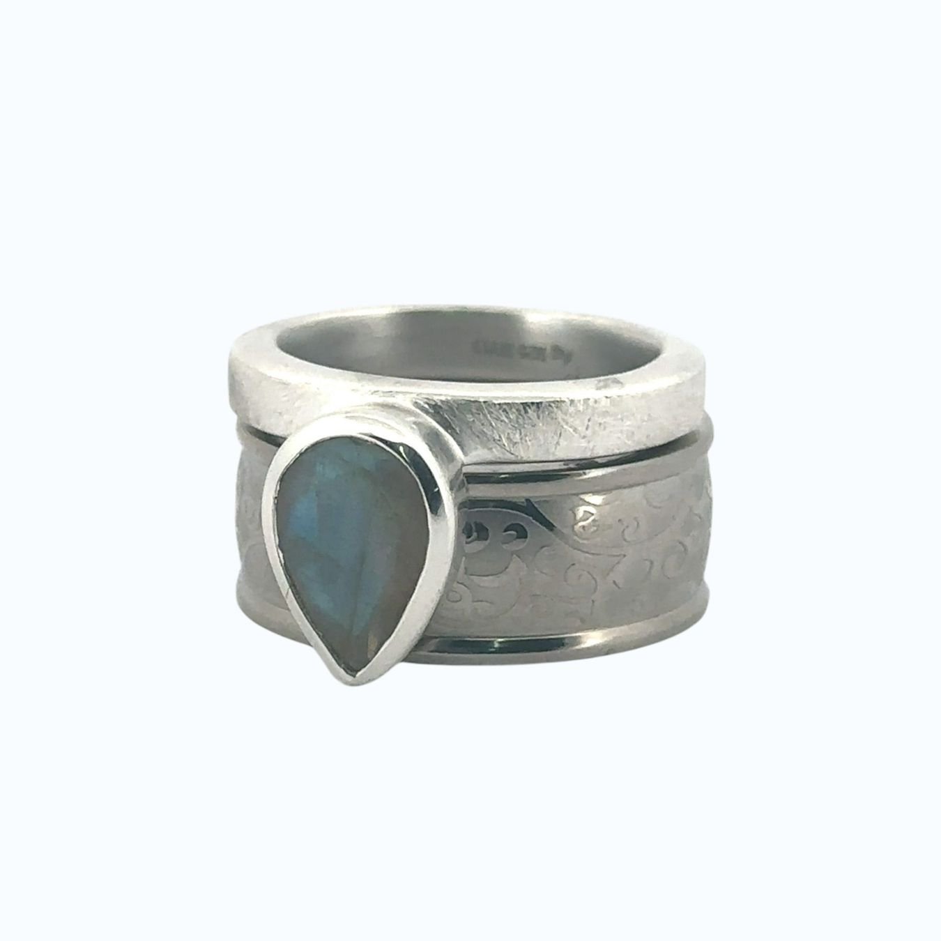 Olga Ribler Anelli: Unikate Silber Ring 925 SET mit Edelstahl Ring Gr 60 – Nuovo (secondo la descrizione) da Luzern venduto da Schmuckoutlet 3