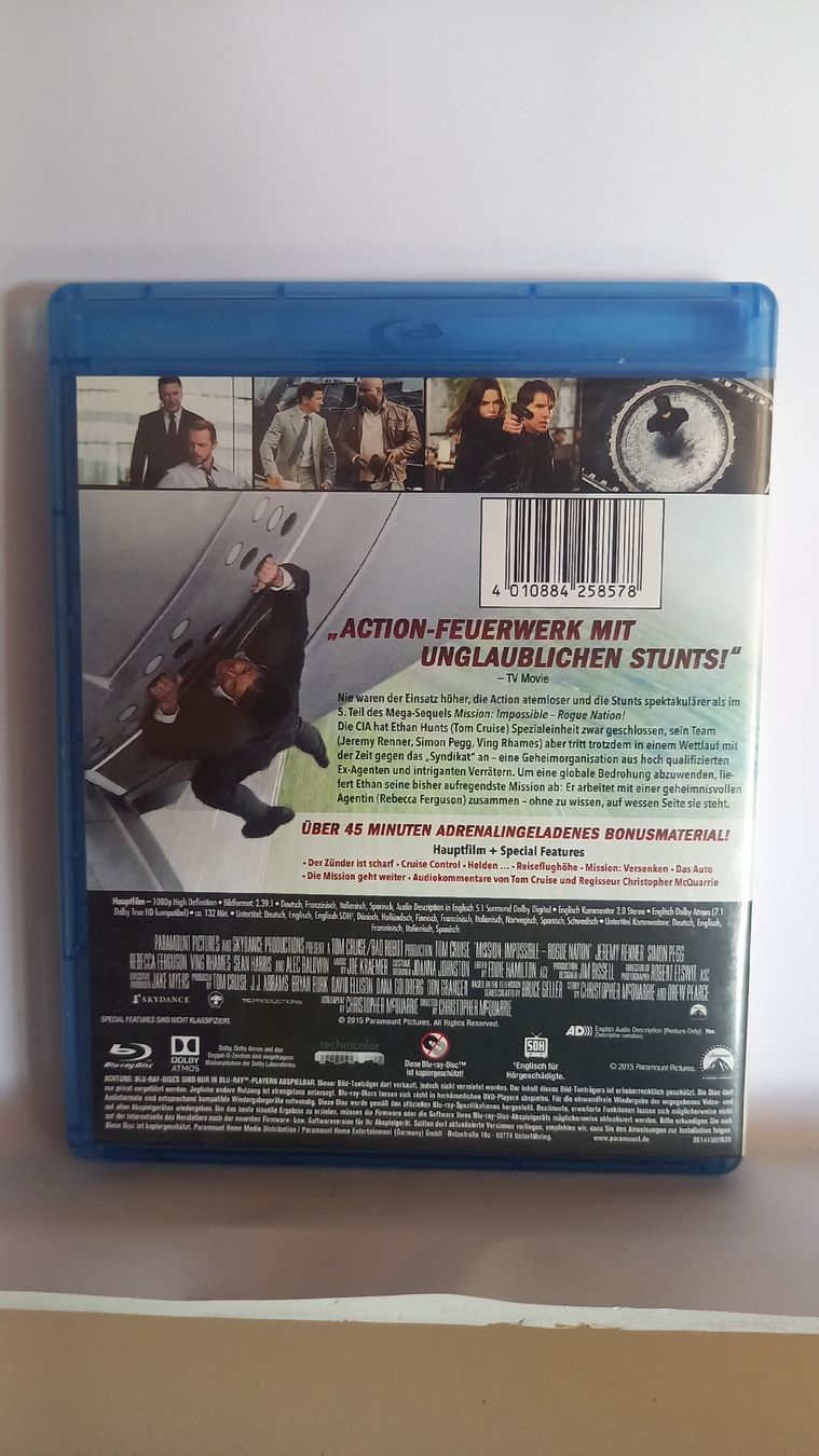 Tutti i DVDs: Blu-ray Mission Impossible Rogue Nation Tom Cruise – Usato da St. Gallen venduto da Bir_Rer 2