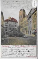 Neuchtel - Rue du Chateau et Tour de Diesse - Relief-Karte