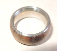 Holzring Ring Edelstahlkern Handarbeit Grösse 495 Bague bois