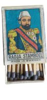 Werbung Zündholzschachtel antik "Raja Stamboel"