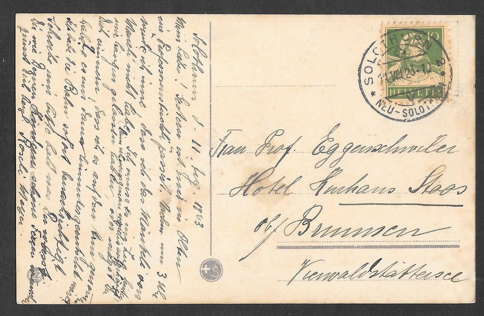 Cartoline postali: Solothurn Teilansicht – Usato da Olten venduto da clotaldi 1