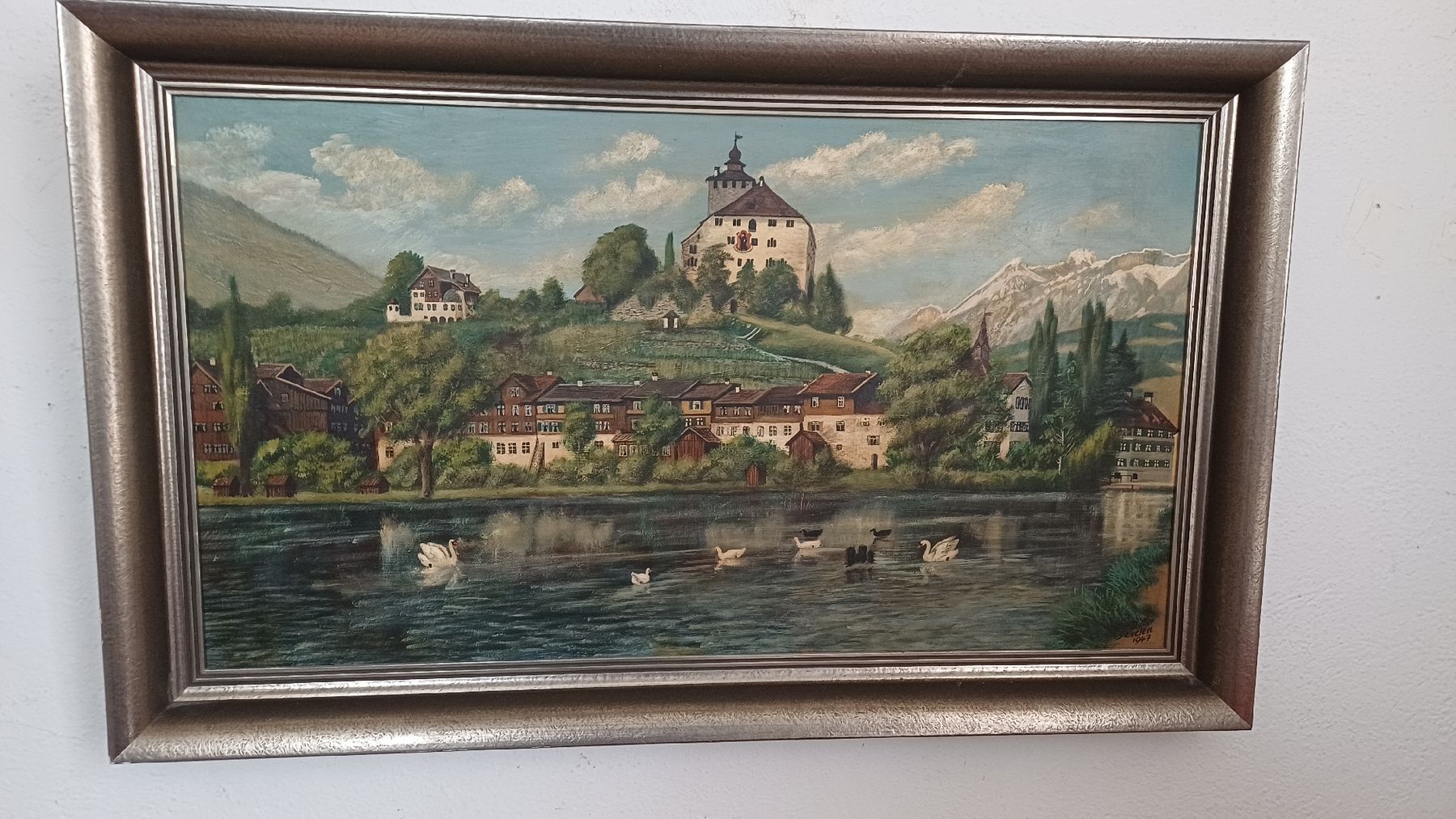 Dipinti: Schönes Hadgemaltes Bild Schloss Werdenberg – Usato da Flawil venduto da Naphtali 8