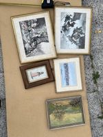 Konvolut 6 Bilder Rahmen div Motive antik