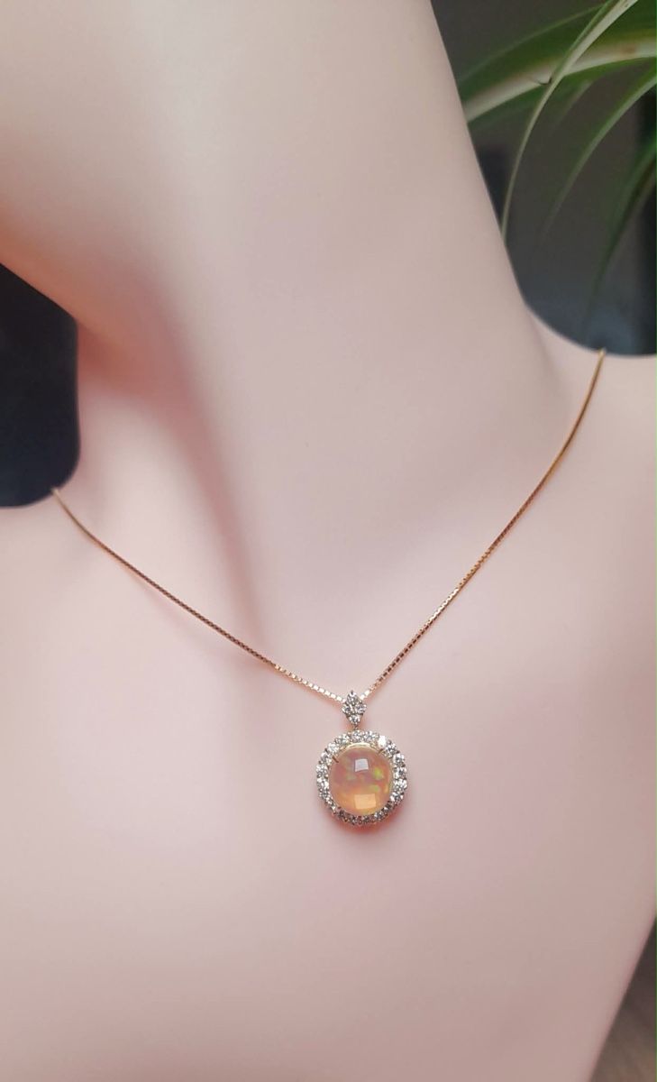 Catenine: Natürlicher Opal & Diamant Halskette – Nuovo (secondo la descrizione) da Tägerwilen venduto da jna_5zmg 1