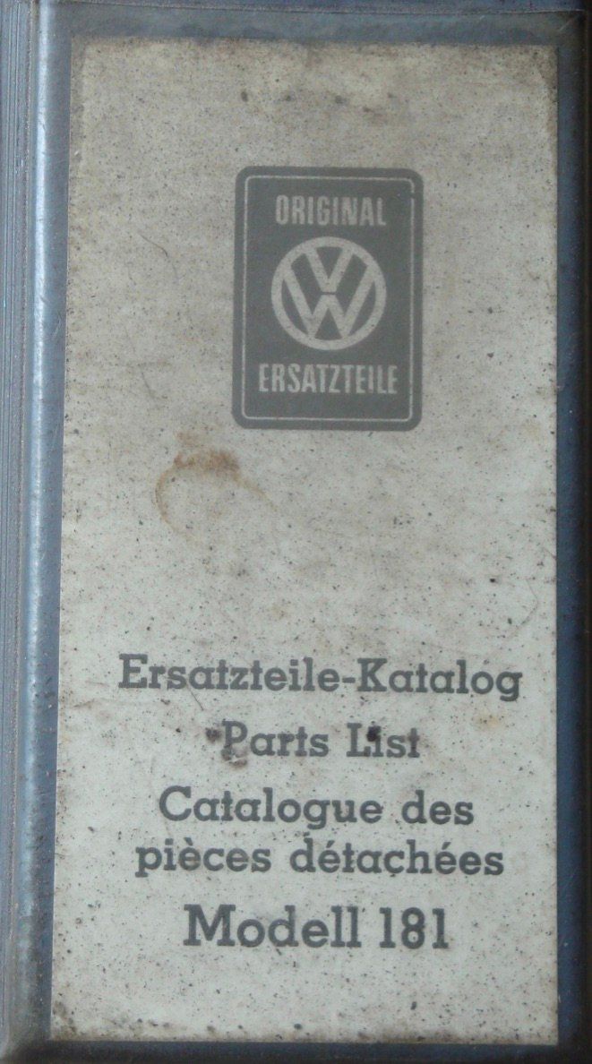 VW Documenti: Ersatzteil-Katalog VW Modell 181 – Usato da Ziefen venduto da 19alfredo38
