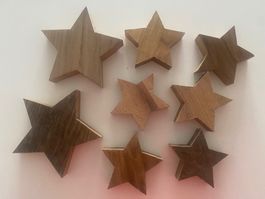 Sternen aus Eichenholz - Weihnachtsdeko - Adventsdekoration