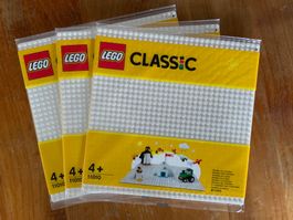 Lego Classic Bauplatte 11026, weiss, 3 Stück