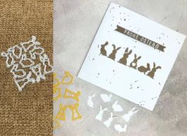 Stanzschablone Nr. 999, Ostern, Hasen (Sizzix geeignet)