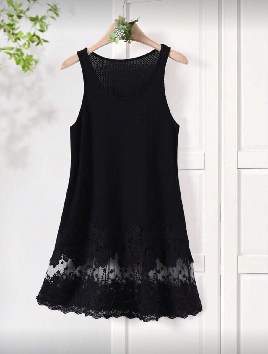 Tops: 😍Sommer / Longtop, Schwarz mit Spitze  Gr. L😍 – Gebraucht aus Steffisburg von ruco02 5