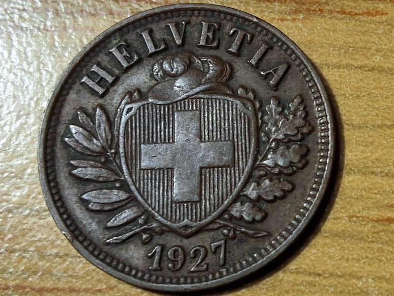 Tutti le monete: 2 Rappen 1927 - Selten! – Usato da Münchenstein venduto da purbach1 8