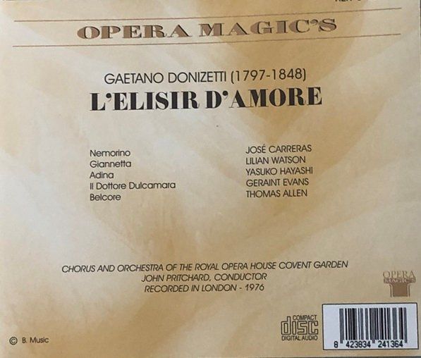 CD: Donizetti - L'elisir d'amore – Usato da Grüningen venduto da azulamarillo 1