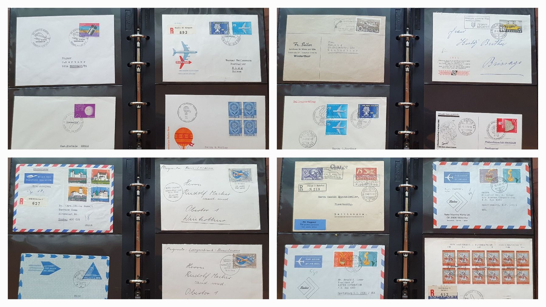 Tutti i francobolli: Album mit Flugpost Briefe und Karten – Usato da Kreuzlingen venduto da Rschweiz1 7