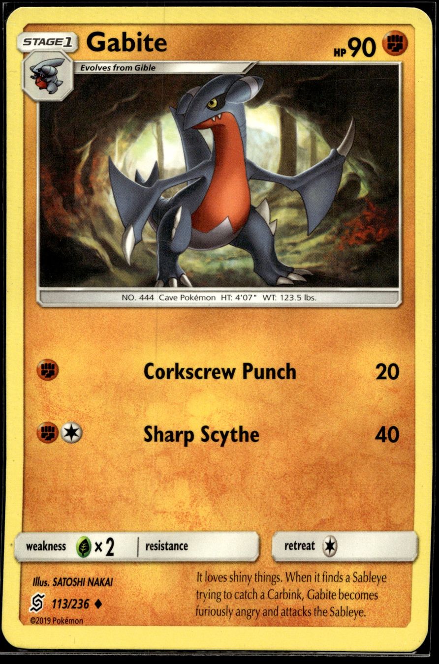 Pokémon Sammelbilder & Trading cards: Gabite (UNM EN 113/236) – Gebraucht aus Affoltern am Albis von Chiesa_5