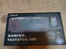 LogiLink ID0185 Gaming-Set – RGB-Tastatur, Maus und Mauspad