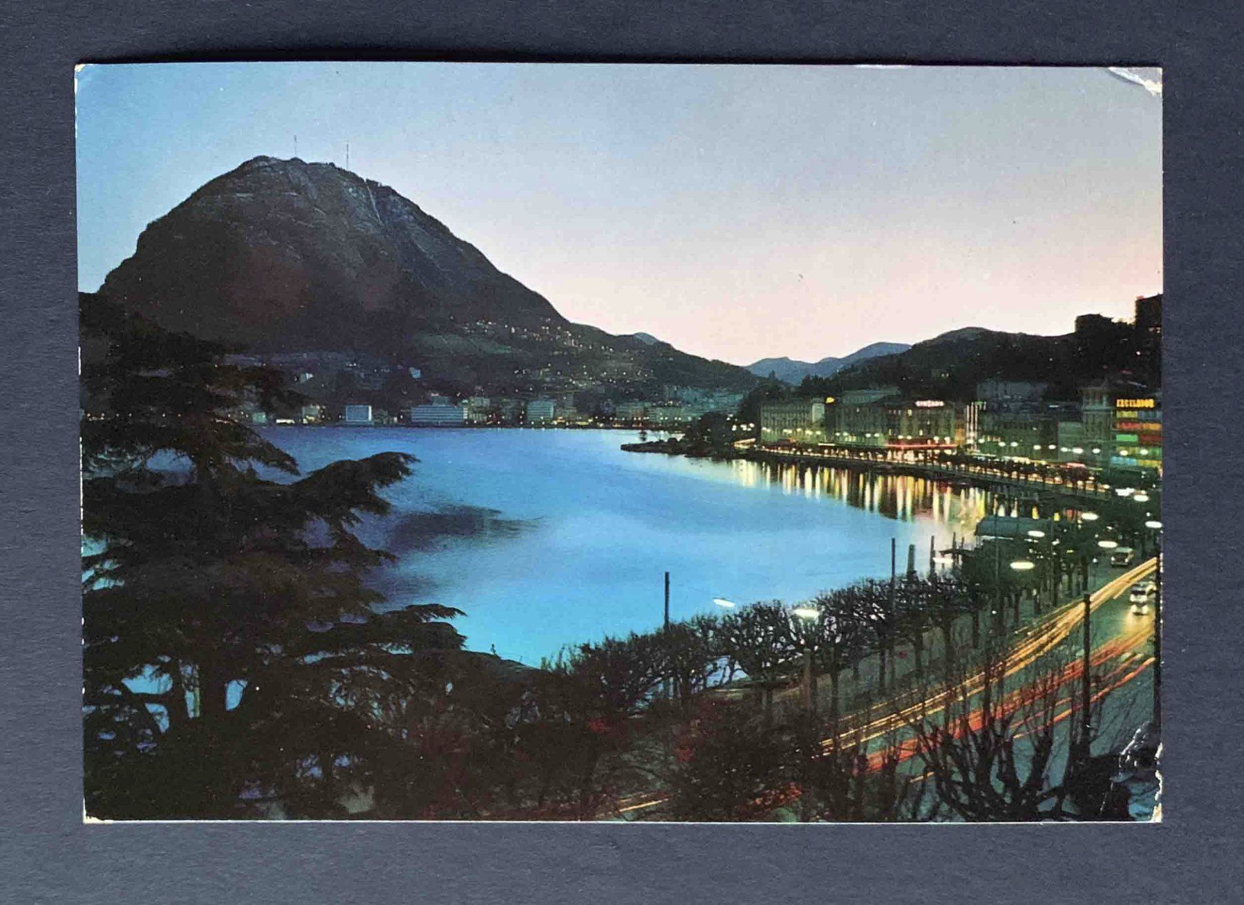 Cartoline postali: AK Lugano di Notte – Usato da Goldau venduto da artelier1