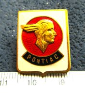 PONTIAC AUTO LOGO OLDTIMER KNOPFLOCH ABZEICHEN ANTIK VINTAGE