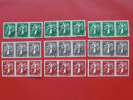 1939 Landi-ZUSAMMENHÄNGENDE: Z25a-Z27c Kat: 400.-