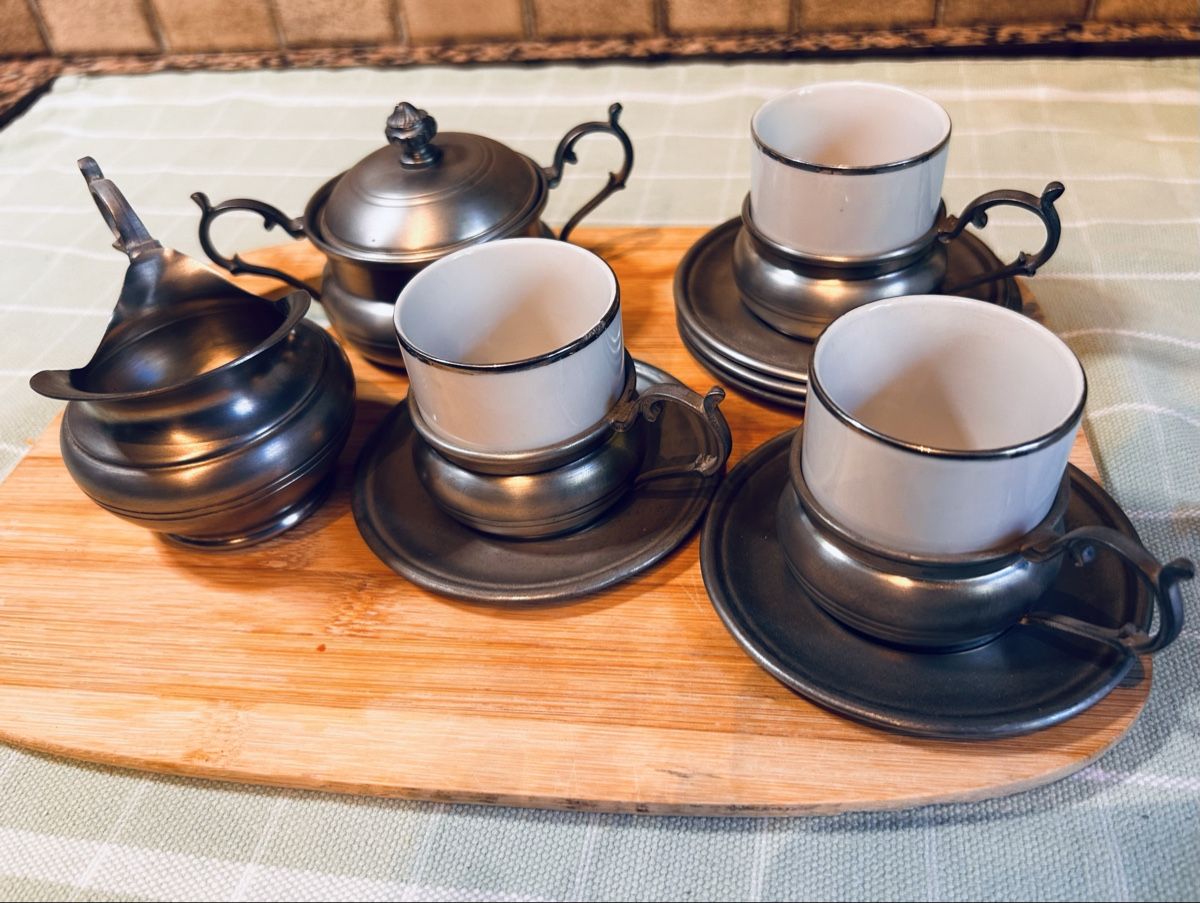 Tazze: Set da caffè in peltro – Usato da Dongio venduto da Alessia-sShop88