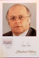 Norbert Blüm 1935-2020 Autogramm Sammelkarte 18x26cm