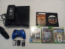 Xbox 360 Konsole mit Netzteil , Joystick plus 4 Spiele 