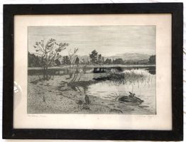 Carl Theodor Meyer-Basel (1860–1932) - Radierung - Ostersee