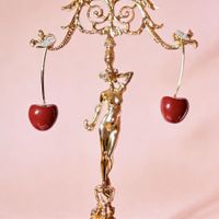 Boucles d’oreilles cerises rouges