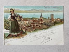 Lausanne, mit Trachtenfrau
