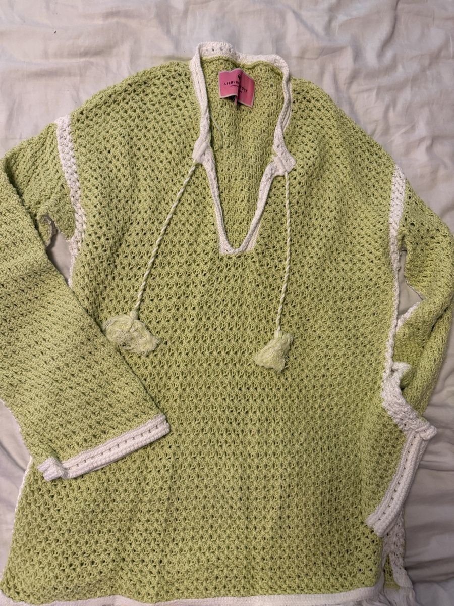 Lieblingsstück Tuniche: Häkelpullover Tunika Lieblingsstück Gr. 40 langarm  – Nuovo (secondo la descrizione) da Würenlos venduto da Style_lounge