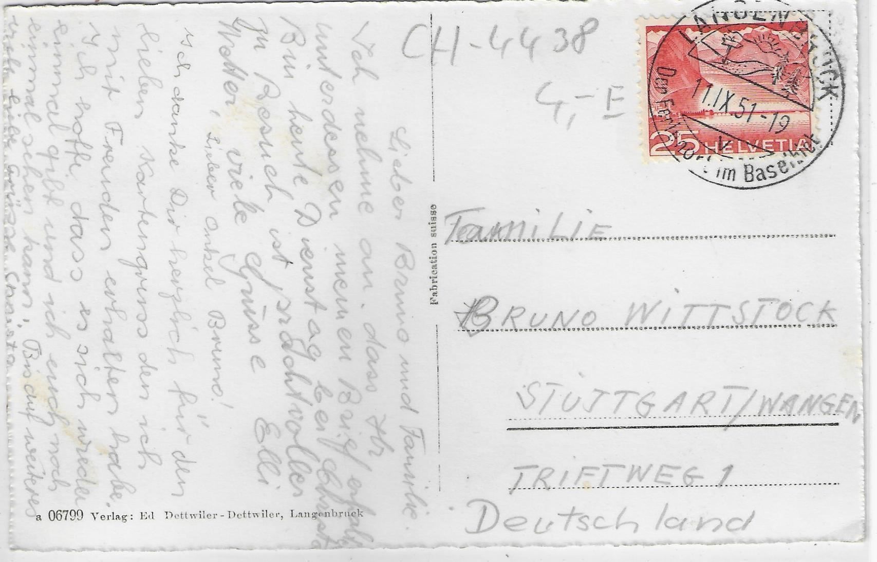 Ansichtskarten: Langenthal - Generalansicht – Gebraucht aus Ettingen von Kartenplanet 1