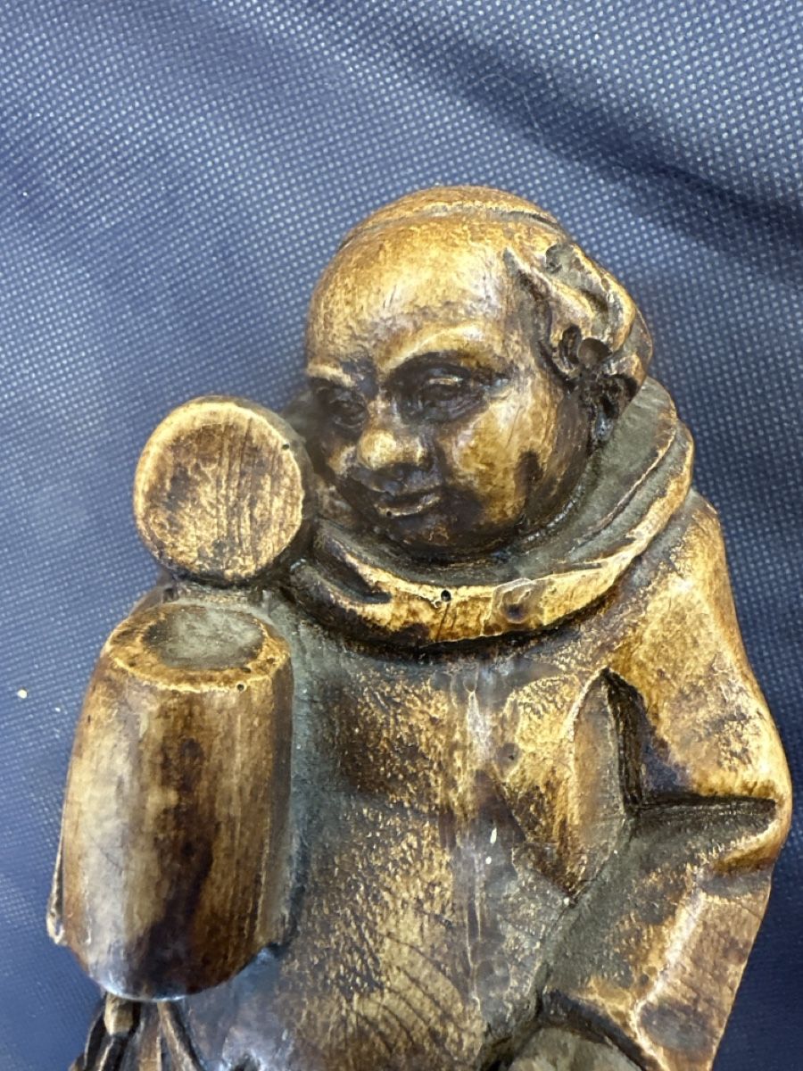 Statuette: Holzfigur Mönch, Holzstatue, Geschenkidee – Usato da Frümsen venduto da Katzen0 1