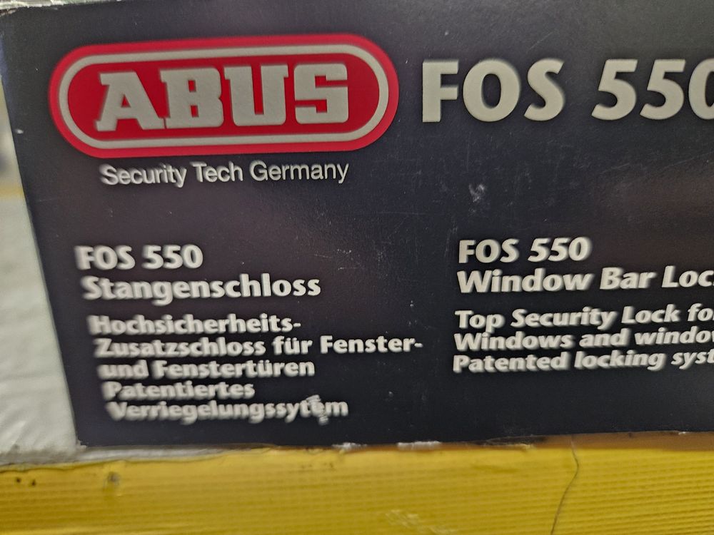 ABUS FOS 550 Stangenschloss Top Sicherheitsschloss Neu Neu Und 