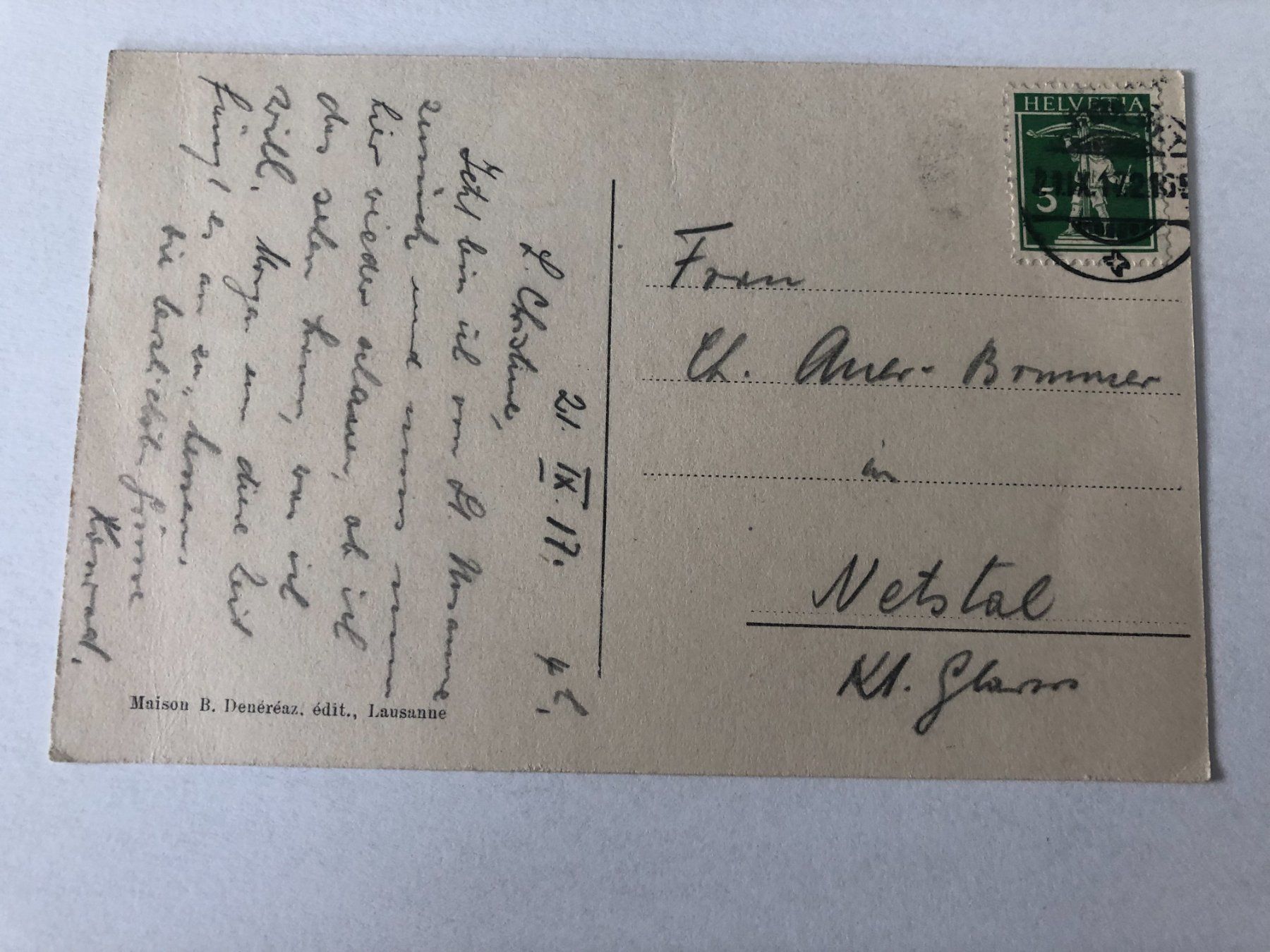 Ansichtskarten: Delémont  1917 – Gebraucht aus Pfäffikon ZH von Waltoversand 1
