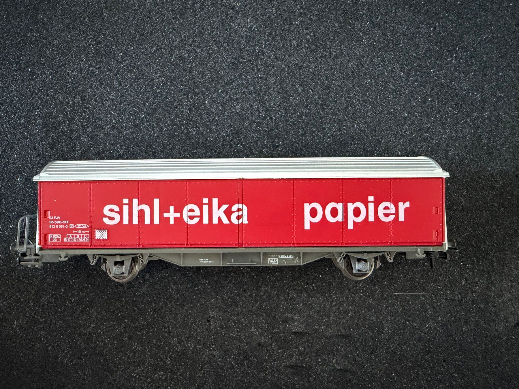 Modellini di ferrovie: Sihl+Eika Papier Modellbahn Waggon Spur H0 – Usato da Duggingen venduto da Ysvogel
