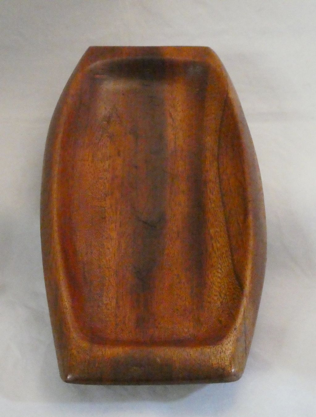 Servierplatten: Vide-poche en teck Scandinave vers 1970. – Gebraucht aus Fribourg von will69 3