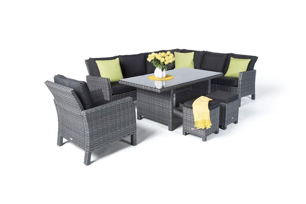 Divani: Rattan Lounge Dining Romeo mix grau – Nuovo e nell'imballaggio originale da Bern venduto da rattan-lounge 1