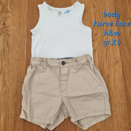 Body und kurze Hose H&M Grösse 86