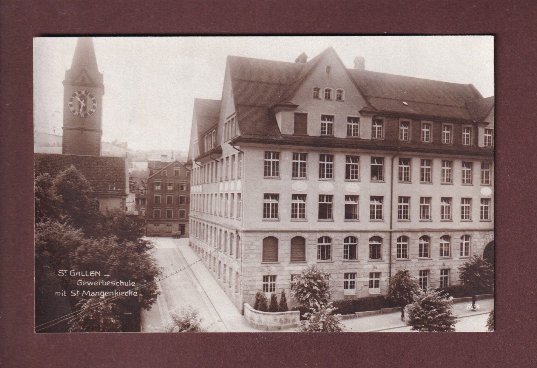 Cartoline postali: ST. GALLEN - Gewerbeschule - 1923 // Eckbug // – Usato da Pully venduto da nicecards