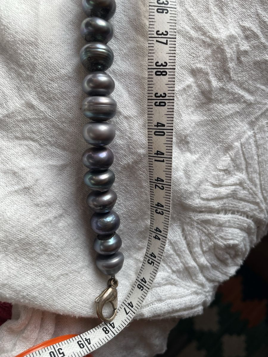 Perle (finte): Elegante Graue Perlenkette & Armband – Usato da Weier im Emmental venduto da ajnakrim 4