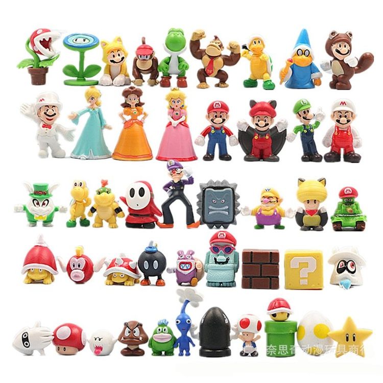 📌 48 stücke Super Mario Bros PVC Action Figure Spielzeug